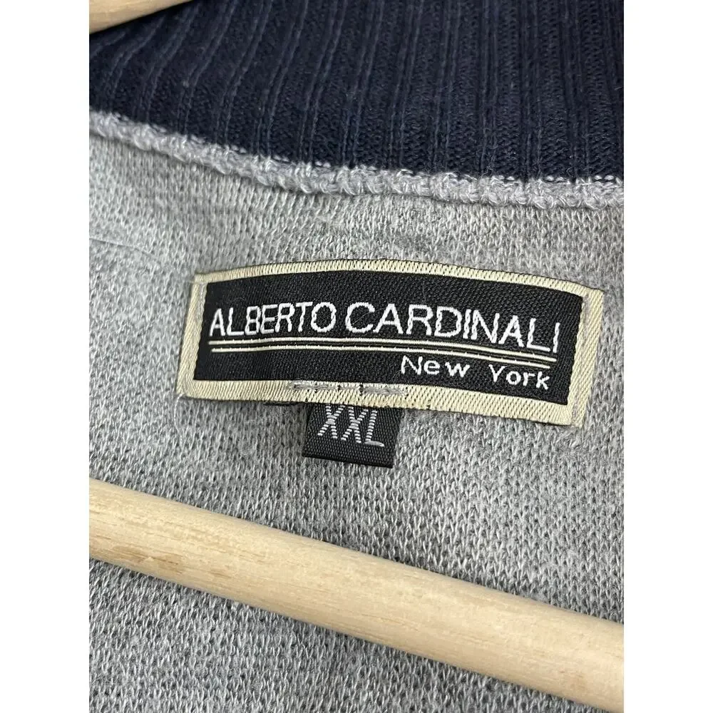 Alberto Cardinali Sweater Mens Extra Large Slim Zip Cardigan Sweatshirt N304